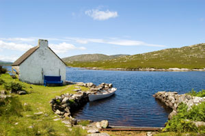 Cottage by Lake in Connemara